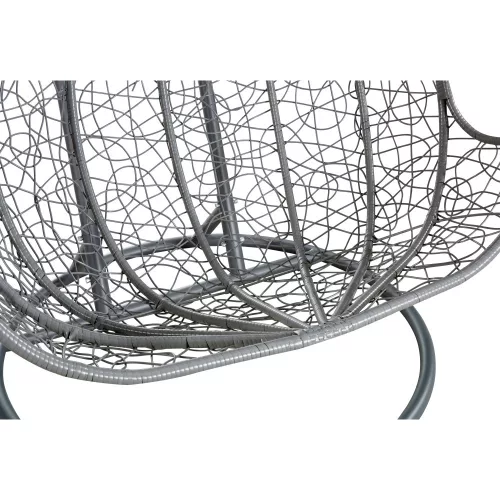 Dupla függőfotel, szürke, DELIA