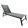 Állítható kerti napozóágy, fekete, LOPEZ