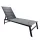 Állítható kerti napozóágy, fekete, LOPEZ