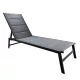 Állítható kerti napozóágy, fekete, LOPEZ