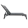 Állítható kerti napozóágy, fekete, LOPEZ