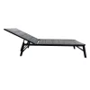 Állítható kerti napozóágy, fekete, LOPEZ