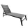 Állítható kerti napozóágy, fekete/szürke, LOPEZ
