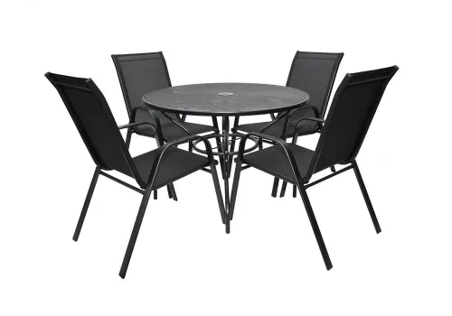 Rojaplast xt1012c fém kerti szék - fekete
