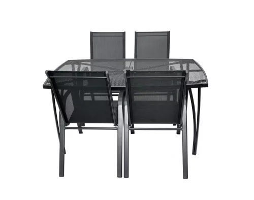 Rojaplast xt1012c fém kerti szék - fekete