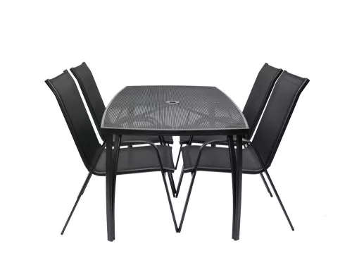 Rojaplast xt1012c fém kerti szék - fekete