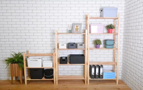 Rojaplast fenyőfából készült háromszintes polc 