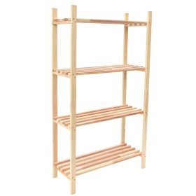 Rojaplast fenyőfából készült négyszintes polc