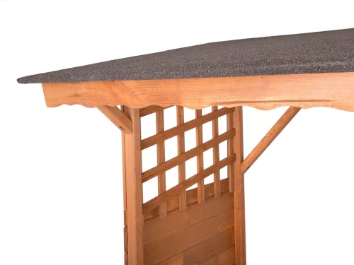 Rojaplast - fenyőfából készült kültéri fatároló - pácolt