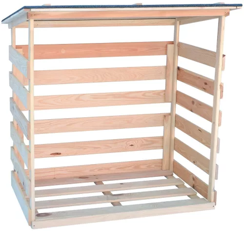 Rojaplast fenyőfából készült kültéri fatároló - natúr