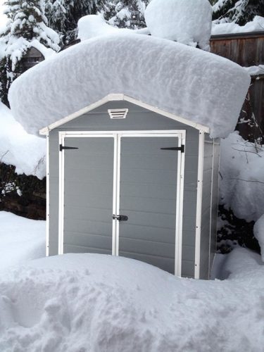 Keter Manor 6x5 DD műanyag kerti ház, tároló ablakkal - szürke/fehér