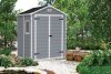 Keter Manor 6x5 DD műanyag kerti ház, tároló ablakkal - szürke/fehér