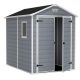 Keter Manor 6x8 DD műanyag kerti ház, tároló ablakkal - szürke/fehér 