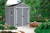 Keter Manor 6x8 DD műanyag kerti ház, tároló ablakkal - szürke/fehér 