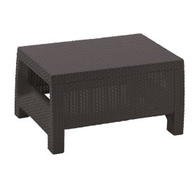 Keter corfu polyrattan kerti asztal - barna