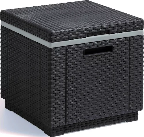 Keter Ice cube hordozható polyrattan hűtőláda - grafit - 40 L 
