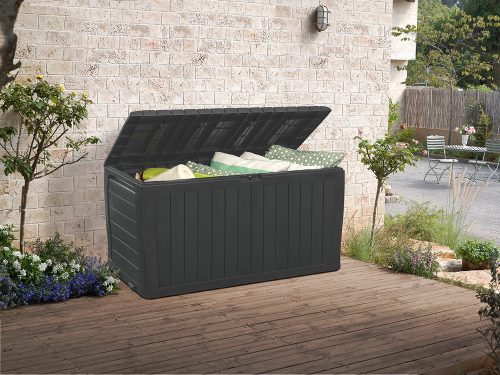 Keter Marvel plus műanyag kerti tároló doboz, antracit - 270L 