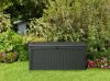 Keter Borneo polyrattan kerti tároló doboz, antracit - 416L