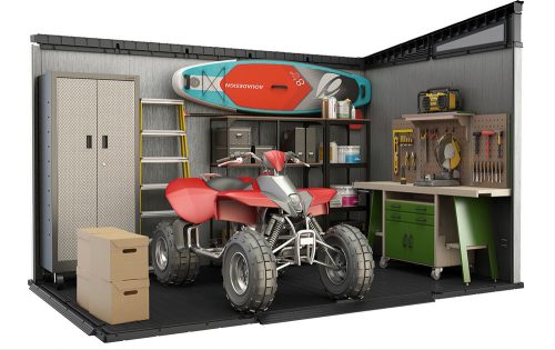 Keter Artisan 11x7 műanyag kerti ház, tároló - antracit