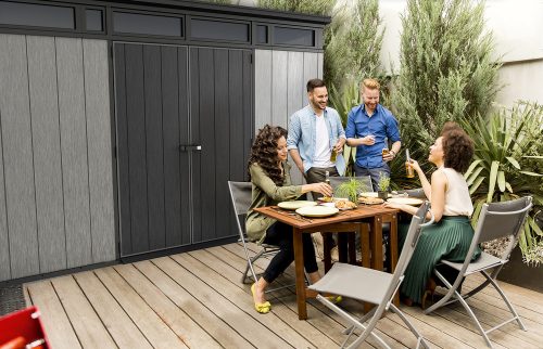 Keter Artisan 11x7 műanyag kerti ház, tároló - antracit