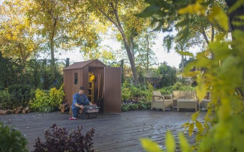 Keter Darwin 4x6 műanyag kerti ház, tároló - barna