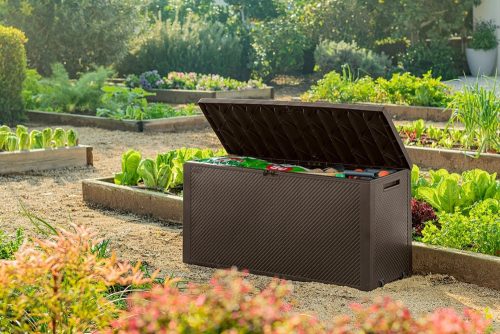 Keter Emily műanyag kerti láda 270 L - Barna