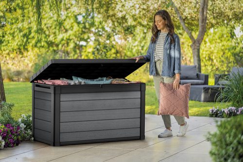 Keter Cortina műanyag kerti tároló doboz - 380L