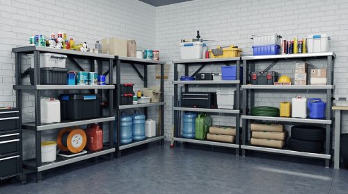 Keter FUSED 4 polcos fémmerevítésű állvány – 720 kg teherbírás, fekete/szürke