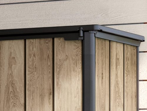 Keter Signature Ashwood 1400 literes kerti tároló szekrény - kopott szürkés-barna