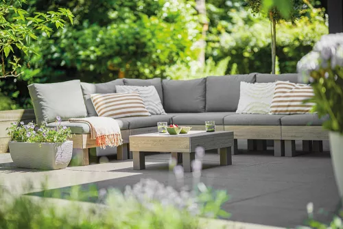 Keter ELEMENTS SIGNATURE kerti asztal – walnut, moduláris rendszerhez