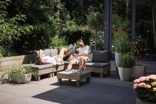 Keter ELEMENTS SIGNATURE kerti asztal – walnut, moduláris rendszerhez