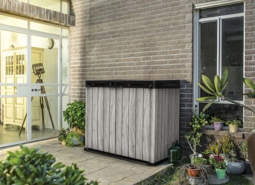 KETER DECO HORIZONTAL STORE IT OUT 1150 L tárolószekrény – Storm Grey (vihar szürke)