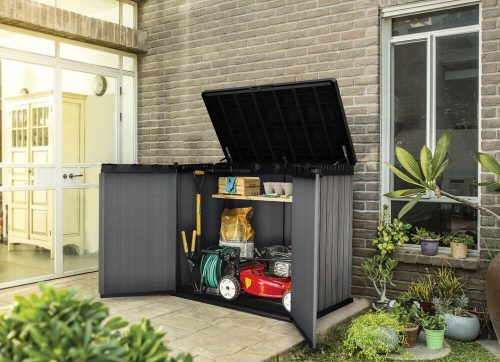 KETER DECO HORIZONTAL STORE IT OUT 1150 L tárolószekrény – Storm Grey (vihar szürke)