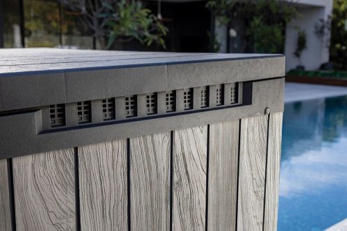 KETER DECO HORIZONTAL STORE IT OUT 1150 L tárolószekrény – Storm Grey (vihar szürke)