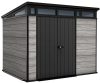 Keter PENT SIGNATURE 9×7 kerti fészer – DECOCOAT, 6,04 m², Storm Grey