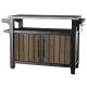 Keter UNITY XL műanyag kerti grill asztal – 207 L, walnut