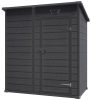 Keter ESSENTIAL 6×4 kerti tároló ház – műanyag kerti fészer, sötétszürke/fekete