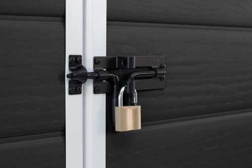 Keter ESSENTIAL 6×4 kerti tároló ház – műanyag kerti fészer, sötétszürke/fekete