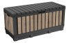 Keter KENTWOOD kerti tároló box – 350 L, ülhető párnatartó, ashwood