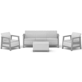   Keter SCANDI LINEA 3 SEATERS SET kerti bútor garnitúra – Ash Grey / Storm Grey