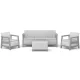 Keter SCANDI LINEA 3 SEATERS SET kerti bútor garnitúra – Ash Grey / Storm Grey