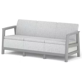 Keter SCANDI LINEA 3 SEATER SOFA – Ash Grey / Storm Grey