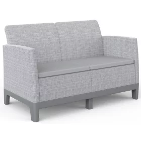   Keter SCANDI FORMA 2 személyes kerti kanapé – Ash grey / Storm grey, műanyag, 126 cm