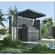 Rojaplast Shelter alumínium kerti grill szabadon álló előtető, pergola, nyitható lamellákkal, szürke antracit
