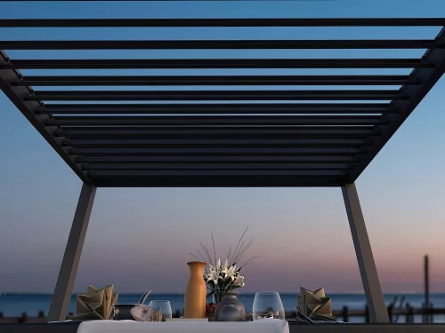 Rojaplast intro neo alumínium bioklimatikus pergola, szabadon álló, 3,6 X 3 méter, szürke antracit