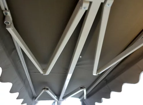 Rojaplast P4512 szabadon álló napellenző 3 x 3 m - szürke 