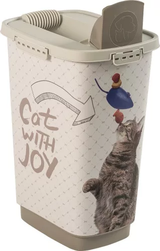 Rotho Cody "cat with joy" műanyag táptartó 25 L - állatmintás