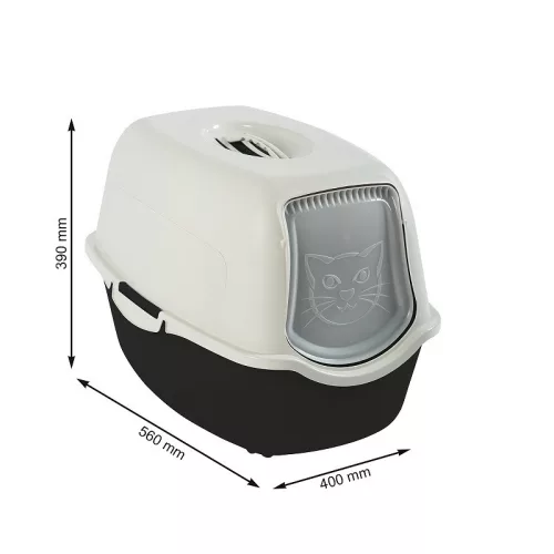 Rotho Eco bailey műanyag macska WC  - krém/fekete