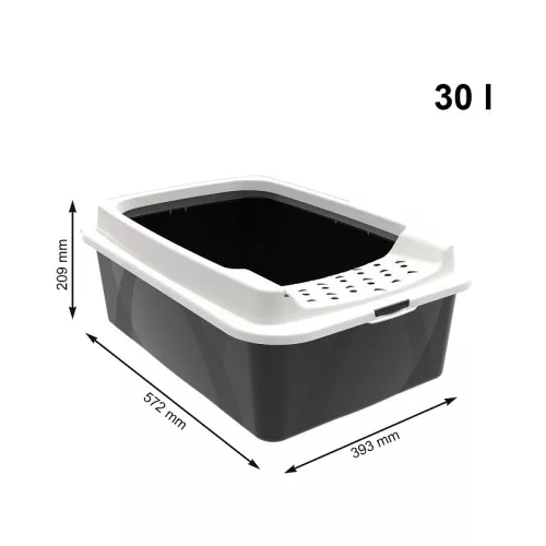 Rotho Eco bonnie macska WC, 30 L - fekete/fehér