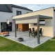 Rojaplast intro plus alumínium bioklimatikus pergola, falhoz rögzíthető 4 X 3 méteres - szürke antracit
